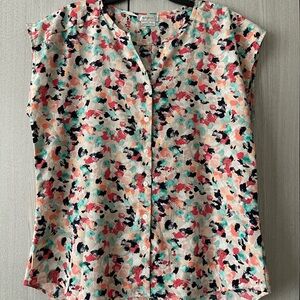 Van Heusen Vibrant Abstract Print Blouse